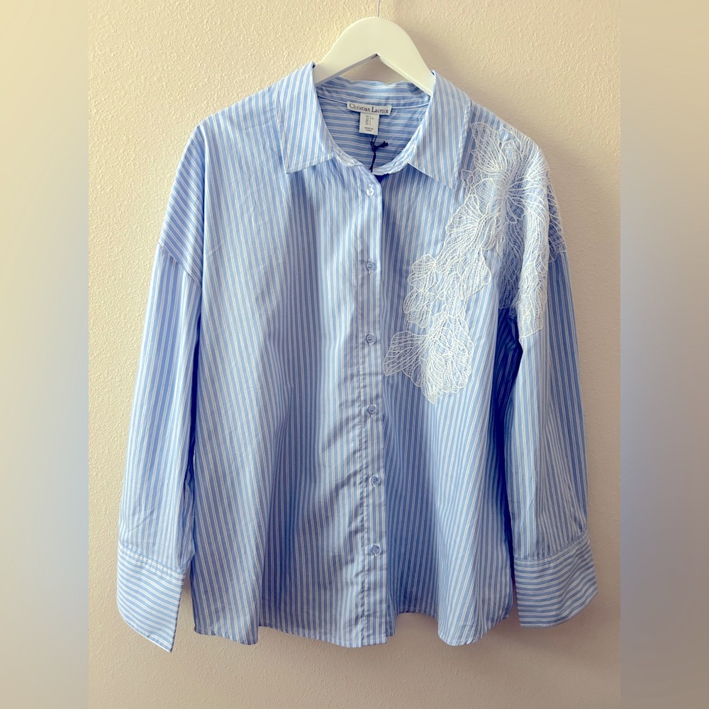 Christian Lacroix Light Blue Striped Shirt